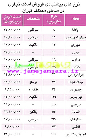 املاک تجاری/ جام جم سرا