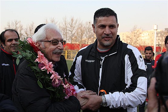 حضور جمشید مشایخی در تمرین پرسپولیس