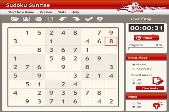 بازی آنلاین سودوکو