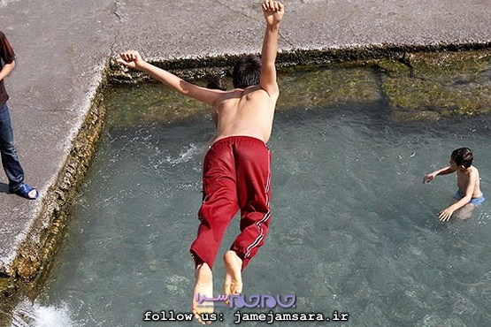 چشمه علی؛ فرار کودکان از گرمای تابستان |مجموعه عکس|
