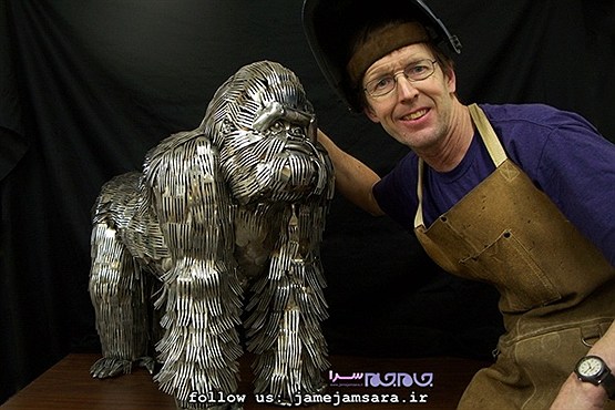 ساخت و تزئین مجسمه‌های جالب با قاشق و چنگال |مجموعه‌عکس|