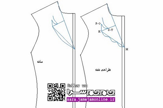 آموزش خیاطی: روش برش و دوخت یقه شاخی و انگلیسی [+الگو]