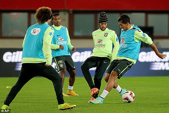 آخرین تمرین ستاره های برزیل قبل از دیدار با اتریش[مجموعه عکس]