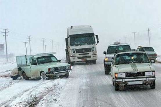 بارش برف و باران در محورهای 6 استان