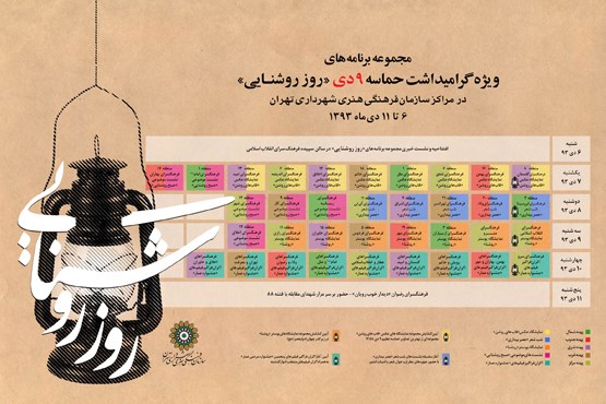 برنامه‌های سازمان فرهنگی هنری به مناسبت حماسه ۹ دی