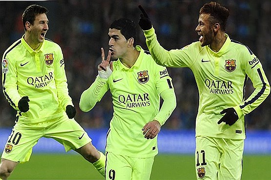 بارسلونا با 5 گل به یک قدمی رئال رسید +[مجموعه عکس]