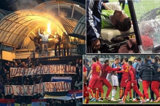 حمله به دروازه بان تیم ملی فوتبال روسیه با ترقه +[مجموعه عکس]