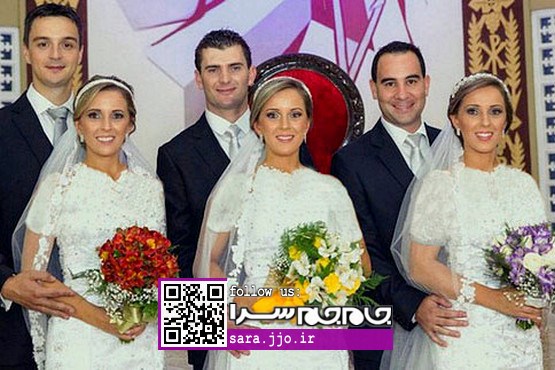 عروسی همزمان سه خواهر شبیه به هم [عکس]