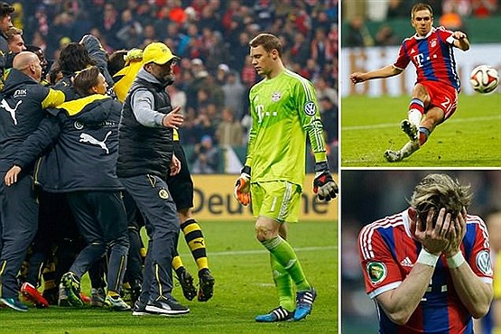 بایرن مونیخ لیز خورد، دورتموند به فینال رسید +[مجموعه عکس]