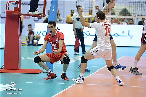 پیروزی بزرگ بلندقامتان والیبال ایران بر آمریکا +[مجموعه عکس]