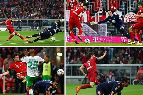 شاهکار لواندوفسکی ؛ 5 گل در 8 دقیقه! +[مجموعه عکس]