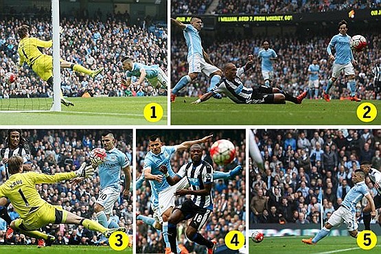 آتش بازی سرخیو آگوئرو در ورزشگاه امارات +[مجموعه عکس]