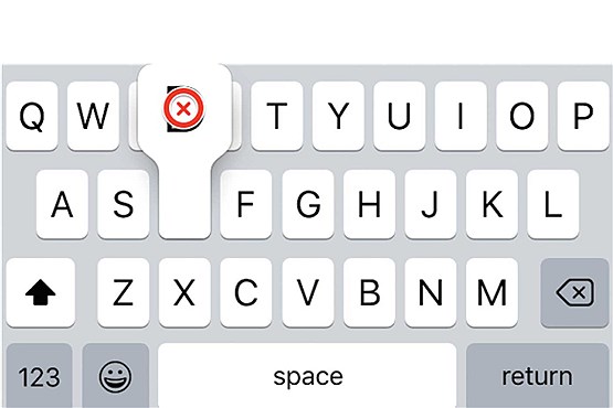 حذف پیش‌نمایش حروف در آیفون