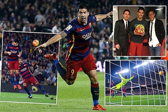 سوارز، ستاره ای در غیاب مسی +[مجموعه عکس]