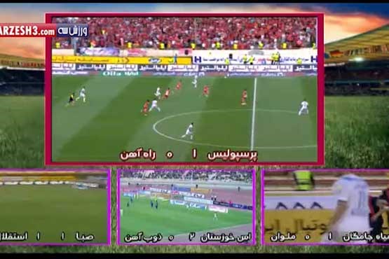 فیلم گل های بازی پرسپولیس و راه آهن