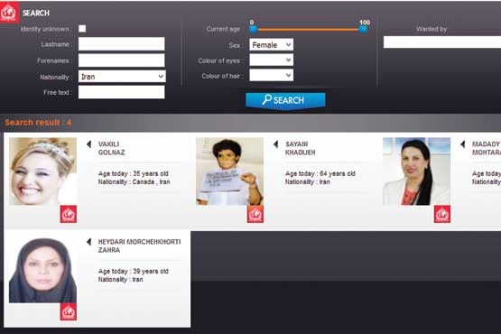 4 زن ایرانی تحت تعقیب اینترپل +عکس