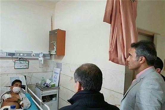 عیادت سوریان، عابدزاده، یزدانی و دبیر از کشتی گیر 15 ساله (تصاویر)