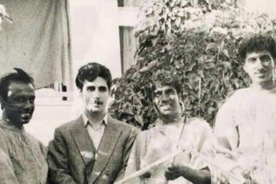 عکسی زیر خاکی از پشت صحنه «ساعت خوش»
