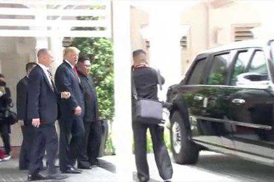 وقتی ترامپ غول خود را به "اون" نشان می دهد +فیلم