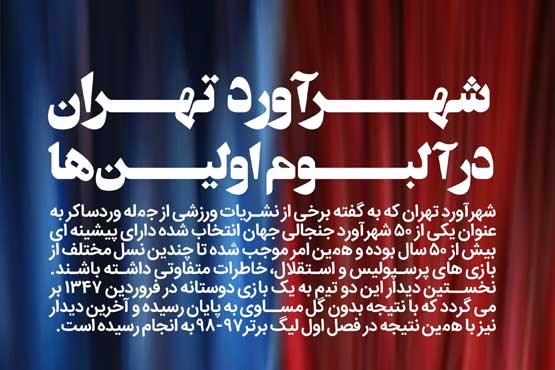 شهرآورد تهران در آلبوم اولین ها (اینفوگرافیک)