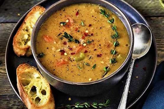سوپ نخود مدیترانه‌ ای + طرز تهیه