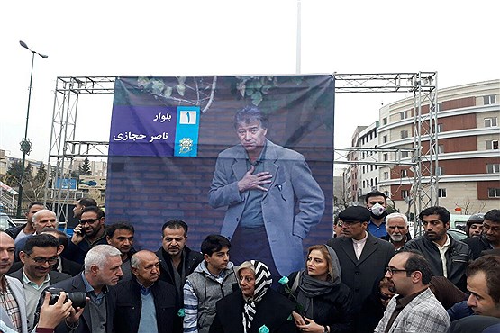 رونمایی از تندیس ناصر حجازی در حضور خانواده او و جمعی از فوتبالدوستان (عکس)