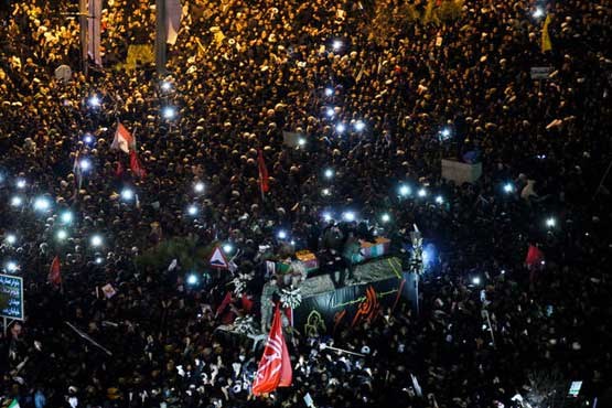 تشییع پیکر سپهبد شهید سلیمانی از حرم تا جمکران