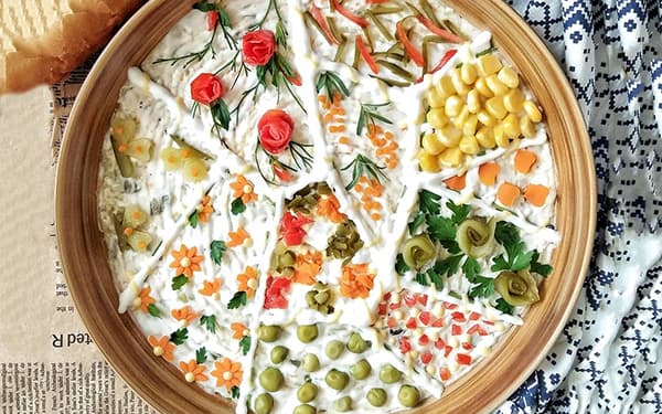 طرز تهیه سالاد الویه مجلسی و خوشمزه طرز تهیه سالاد الویه مجلسی و خوشمزه