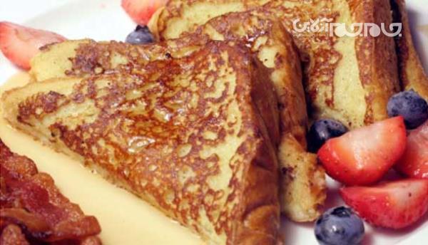 شیرینی با نان تست