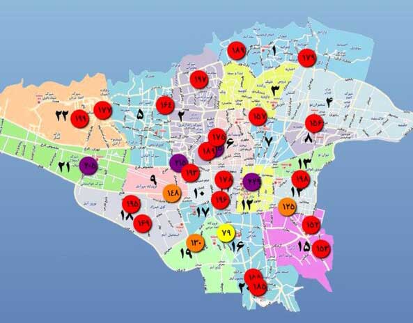 کیفیت هوا در چهار نقطه پایتخت بنفش شد (+عکس) کیفیت هوا در چهار نقطه پایتخت بنفش شد (+عکس)