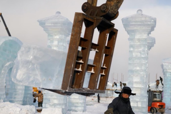 نمایشگاه قلعه های یخی در چین (تصاویر)