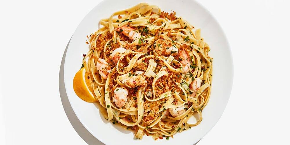 طرز تهیه پاستا میگو