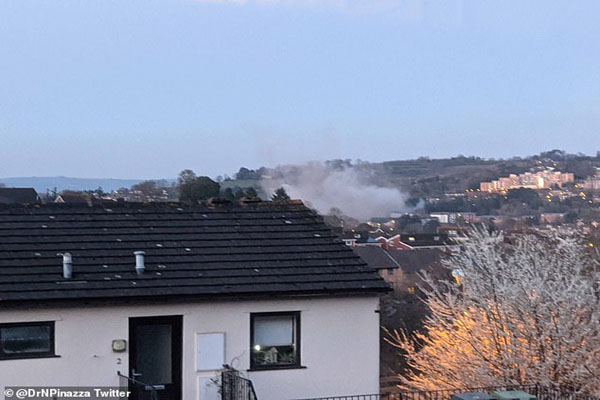 انفجار بمب به جای مانده از جنگ جهانی دوم (عکس)