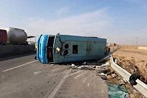 واژگونی مینی بوس در گردنه چهارزبر و مصدوم شدن هفت نفر