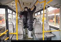 ضد عفونی اتوبوس های بین شهری برای مقابله با کرونا