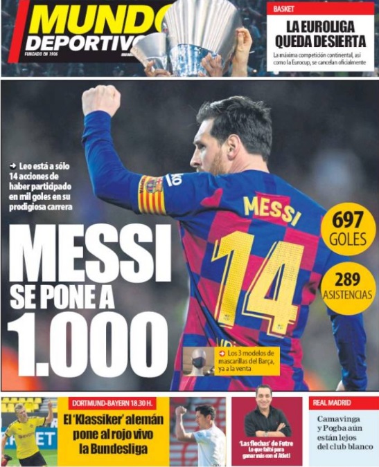 صفحه نخست روزنامه های هوادار بارسلونا و رئال مادرید (تصاویر)