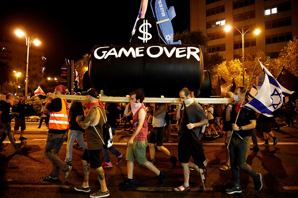 درگیری پلیس صهیونیستی با تظاهرات ضد نتانیاهو؛ بازداشت حداقل ۹ معترض