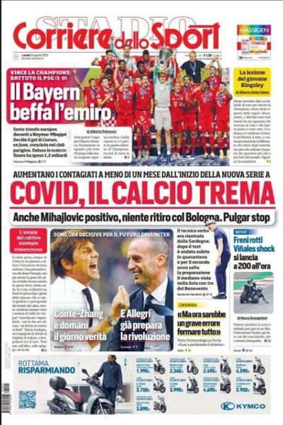 صفحه نخست روزنامه های ورزشی اروپا (تصاویر)