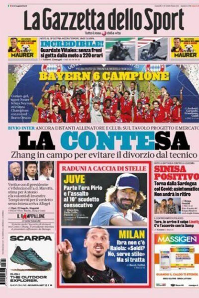 صفحه نخست روزنامه های ورزشی اروپا (تصاویر)