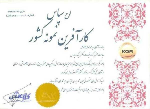 زندگینامه سیدمحمدهادی طلوعی، کارآفرین برتر کشور در سال 97 زندگینامه سیدمحمدهادی طلوعی، کارآفرین برتر کشور در سال 97