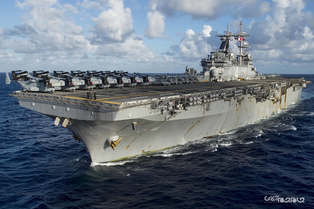 غول نبردهای آبی - خاکی ارتش آمریکا هم حریف سپاه نشد/ راز پیام دروغ USS Boxer به کاخ سفید +عکس