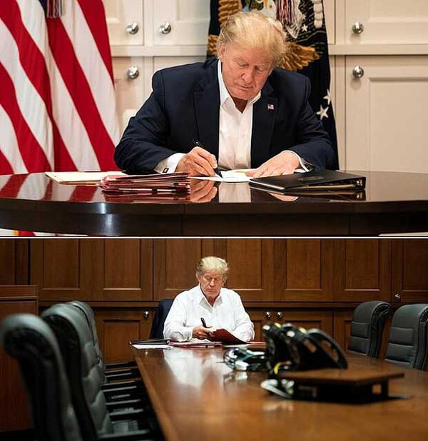 نمایش «سخت کوشی» ترامپ «کمدی» شد (+عکس)