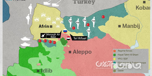 نقش ارتش ترکیه در بحران سوریه و رویای نفوذ منطقه‌ای/ غرور بیجای شبه نظامیان کُرد و سقوط منطقه عفرین/ آغاز استفاده گسترده ترکیه از پهپادهای مسلح در میدان نبرد +تصاویر