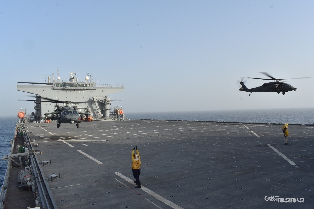 امارات برای اشغال جزایر ایرانی دست به دامن ارتش آمریکا شده است/ تزریق روحیه به نظامیان عرب با شناور مستأصل آمریکایی! +عکس