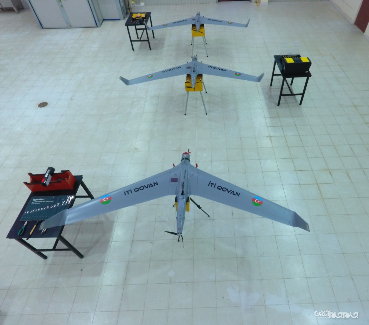 تصاویری از خط تولید پهپاد انتحاری iti Qovan ساخت کشور آذربایجان