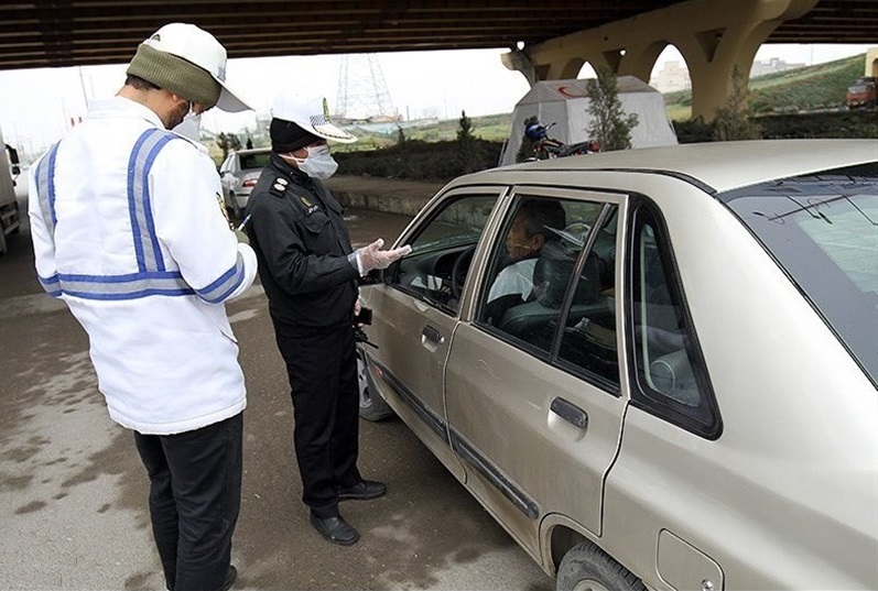 جریمه ۱۴ هزار راننده و سرنشین خودرو به دلیل عدم استفاده از ماسک