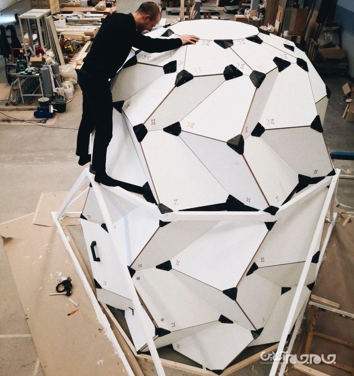 خانه‌ای که با الهام از اوریگامی برای زندگی روی ماه طراحی شده است+عکس