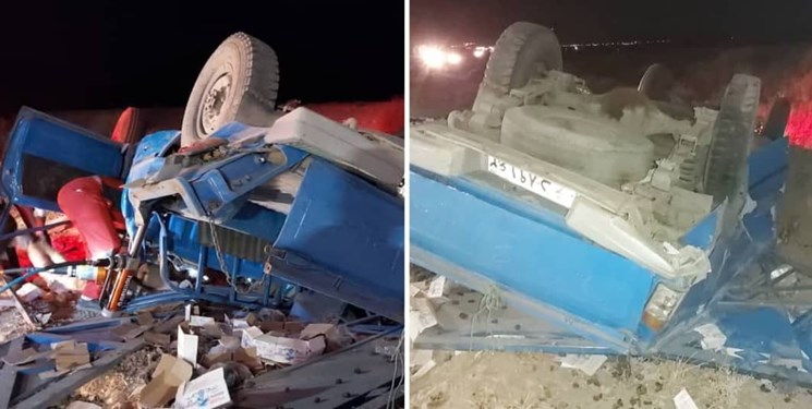 واژگونی نیسان در محور میامی- شاهرود با یک فوتی