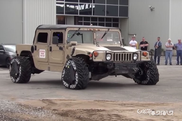 طرح انقلابی دارپا؛ چرخ شنی تبدیل پذیر برای خودروهای جنگی+عکس