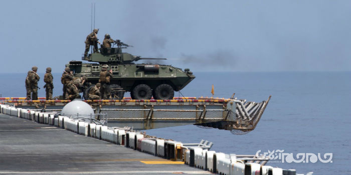 خودروهای زرهی سبک؛ رویکرد جدید ناوهای آمریکایی برای مقابله با تهدید قایق های تندرو+عکس